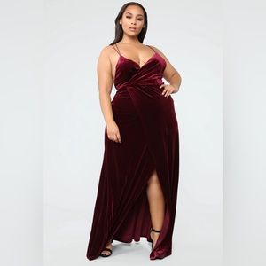 •NWOT• Burgundy - Wishful Thinking Dress (Fashion Nova)